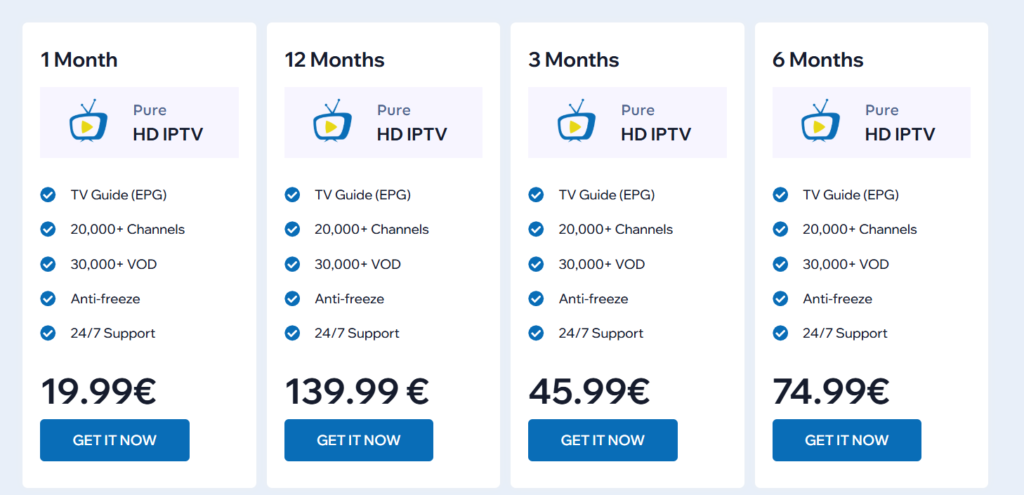 Abonnement Pure IPTV Reselle